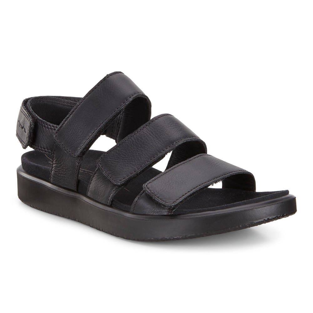 Sandalias Mujer - ECCO Flowt Flat - Negros - OYI865149